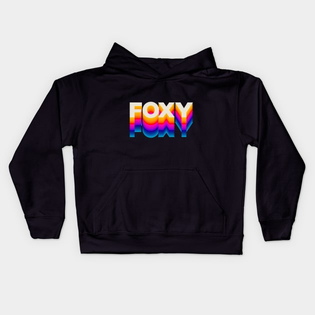 4 Letter Words - Foxy Kids Hoodie by DanielLiamGill